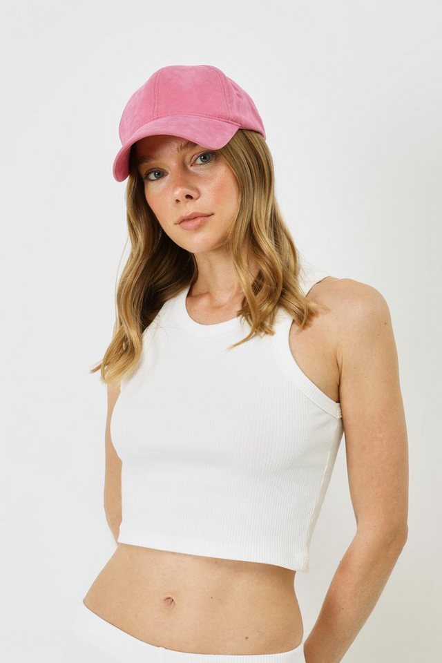 C&CITY Kurzarmbody Damen Halterneck Ripp Stretch Crop Top von C&CITY