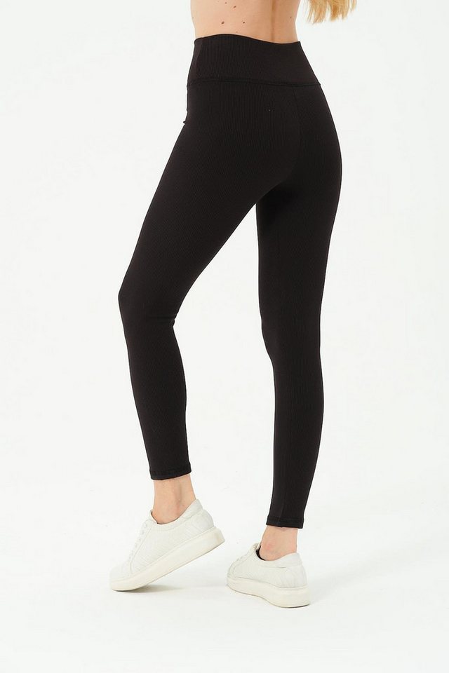 C&CITY Leggings Gerippte, dehnbare Strickleggings mit hoher Taille C17009 Schwarz C&CITY Leggings Gerippte, dehnbare Strickleggings mit hoher Taille C17009 Schwarz von C&CITY