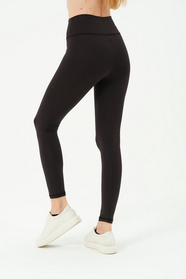 C&CITY Leggings Hochtaillierte Stretch-Strickleggings mit innerem Shapewear von C&CITY