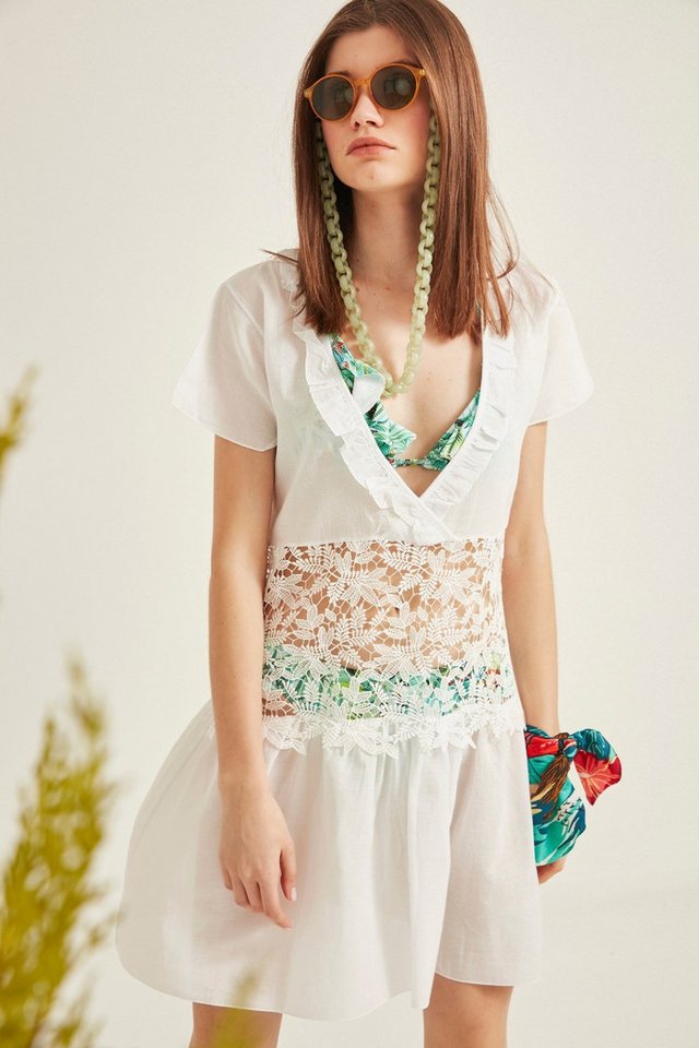 C&CITY Pareo Damen Pareo Strandkleid 2009 Weiß von C&CITY