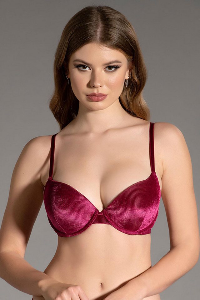C&CITY Push-up-BH Gepolsterter Doppel-Push-up-BH aus Samt, C18185, Lila C&CITY Push-up-BH Gepolsterter Doppel-Push-up-BH aus Samt, C18185, Lila von C&CITY