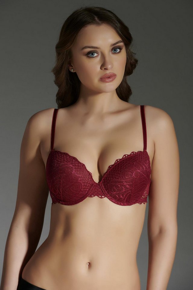 C&CITY Push-up-BH Gepolsterter Spitzen-BH C18125 Gelb C&CITY Push-up-BH Gepolsterter Spitzen-BH C18125 Gelb von C&CITY