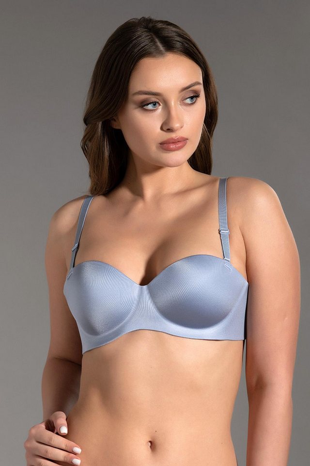 C&CITY Push-up-BH Unterstützte Laser Soft Cap Strapless C16055 Schwarz von C&CITY