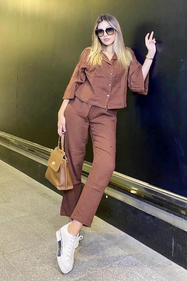 C&CITY Pyjama Bio-Baumwolle Musselin Kurzarm Hose Set C&CITY Pyjama Bio-Baumwolle Musselin Kurzarm Hose Set von C&CITY