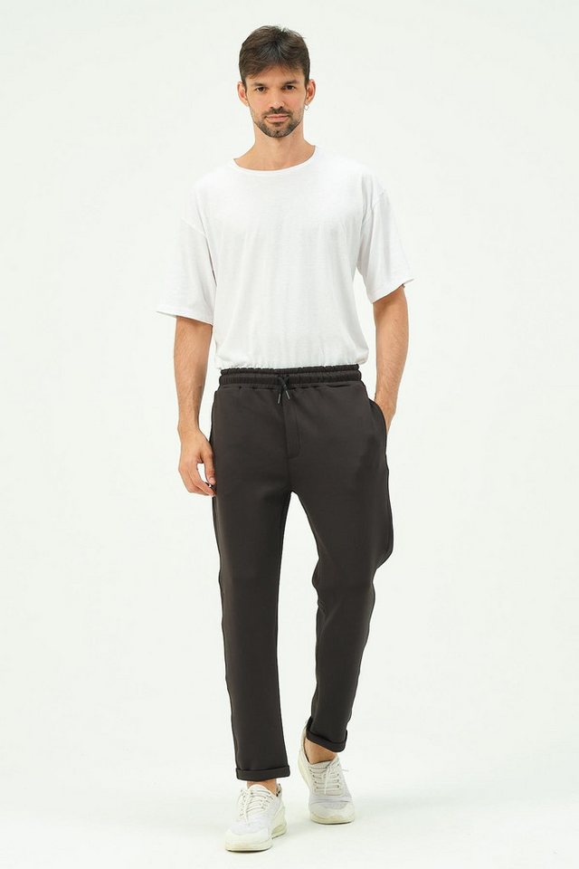 C&CITY Pyjama Doppelbein-Jogginghose für Herren mit Seitentaschen 850 Schwarz von C&CITY