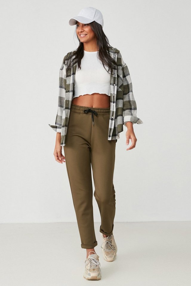 C&CITY Pyjama Doppelte Bündchen Jogginghose von C&CITY