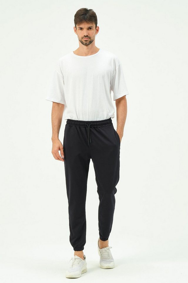 C&CITY Pyjama Herren-Jogginghose mit elastischem Bein und Seitentaschen 781 Schwarz von C&CITY