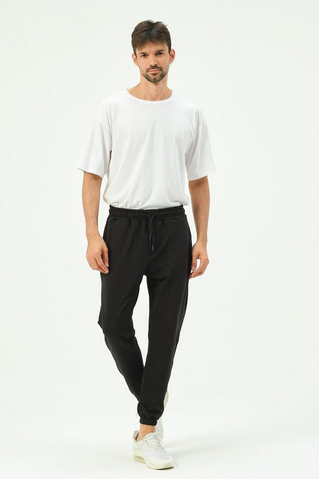 C&CITY Pyjama Herren-Jogginghose mit elastischem Bein und Seitentaschen 781 Schwarz von C&CITY