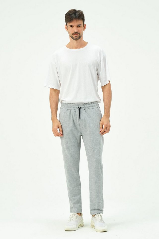 C&CITY Pyjama Herren-Jogginghose mit geradem Bein und Seitentaschen 780 Schwarz von C&CITY