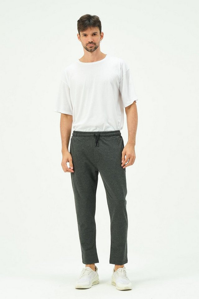 C&CITY Pyjama Herren-Jogginghose mit geradem Bein und Seitentaschen 780 Schwarz von C&CITY