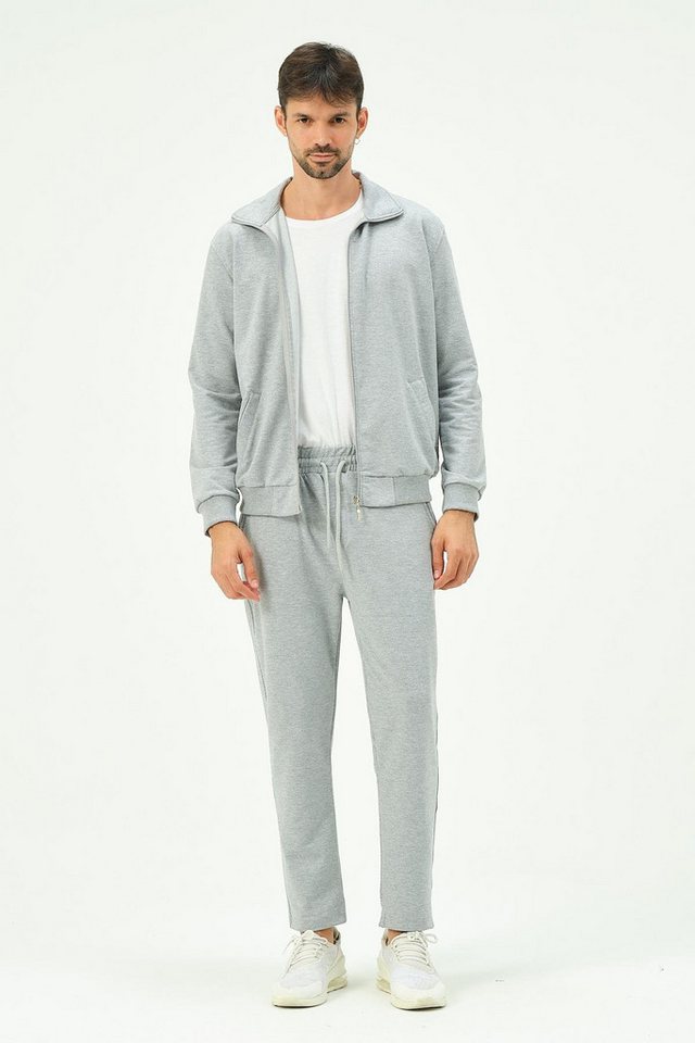 C&CITY Pyjama Herren Zip-Front Straight-Leg Trainingsanzug von C&CITY