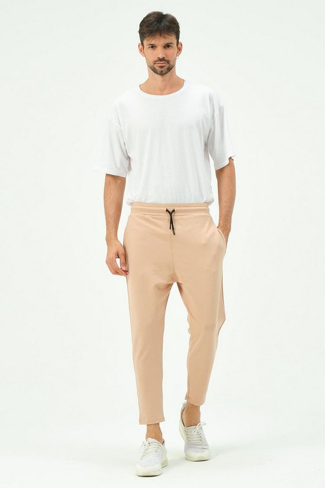 C&CITY Pyjama Locker geschnittene Herren-Jogginghose mit geradem Bein 785 Milchbraun von C&CITY