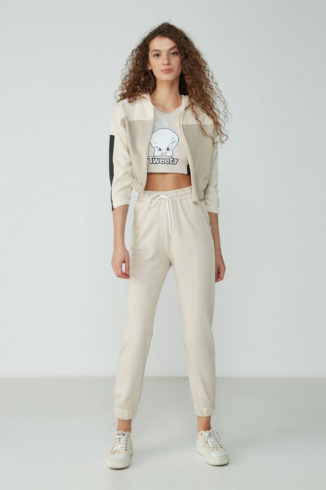 C&CITY Pyjamahose Basic Jogger-Jogginghose 734 Ecru C&CITY Pyjamahose Basic Jogger-Jogginghose 734 Ecru von C&CITY