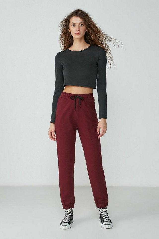 C&CITY Pyjamahose Basic Jogger-Jogginghose 734 Ecru von C&CITY