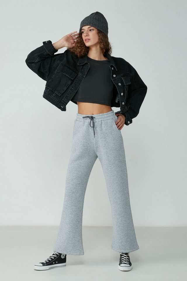 C&CITY Pyjamahose Deutsche Flare-Sweatpants von C&CITY