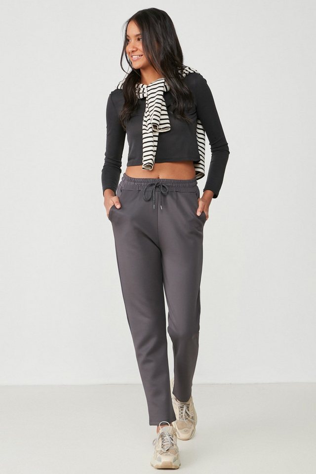C&CITY Pyjamahose Flache Saum Jogginghose von C&CITY