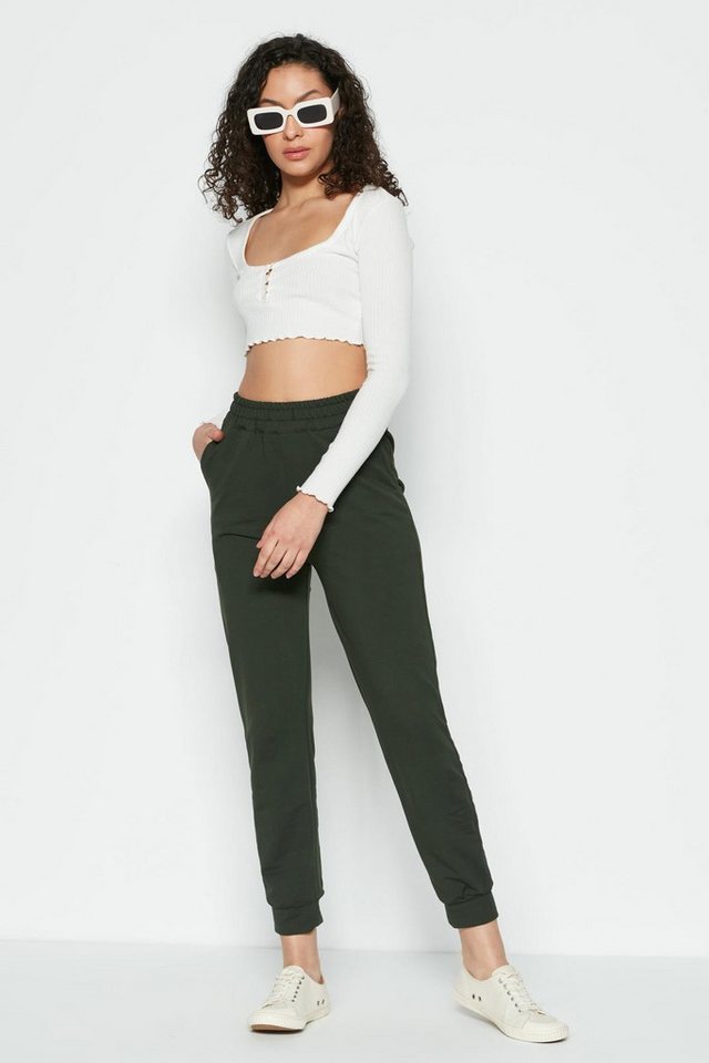 C&CITY Pyjamahose Jogger Cuff Sport-Jogginghose 735 Ecru von C&CITY