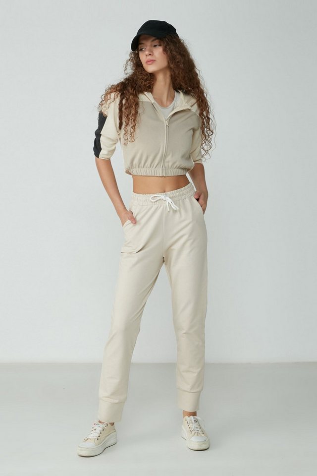 C&CITY Pyjamahose Jogger Cuff Sport-Jogginghose 735 Ecru C&CITY Pyjamahose Jogger Cuff Sport-Jogginghose 735 Ecru von C&CITY