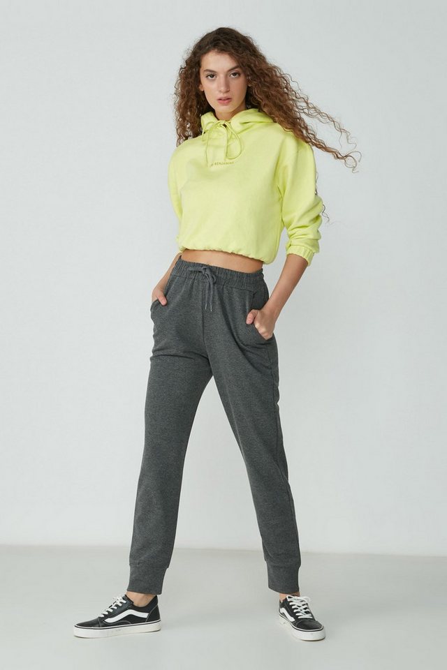 C&CITY Pyjamahose Jogger Cuff Sport-Jogginghose 735 Ecru von C&CITY