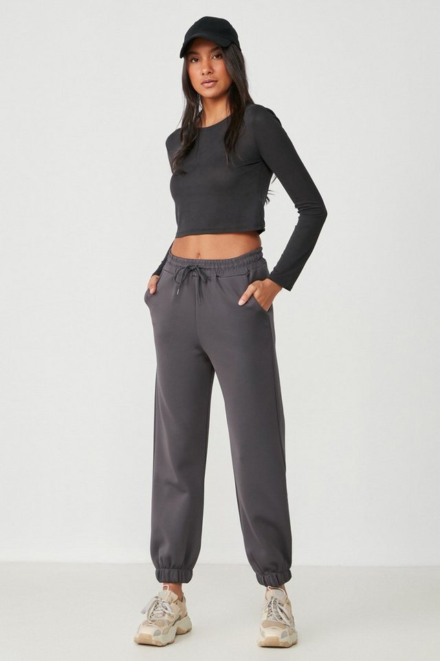 C&CITY Pyjamahose Jogger Elastic Sports Jogginghose 806 Smoked von C&CITY
