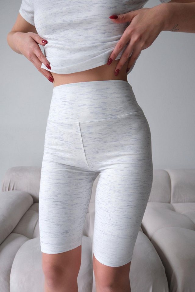 C&CITY Pyjamahose Weiche Shorts mit hoher Taille in Grau von C&CITY