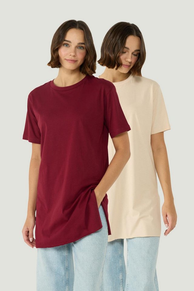 C&CITY Pyjamaoberteil Halbarm-Split-Neck Fahrrad-Print 2er-Pack Langarm-T-Shirt C&CITY Pyjamaoberteil Halbarm-Split-Neck Fahrrad-Print 2er-Pack Langarm-T-Shirt von C&CITY