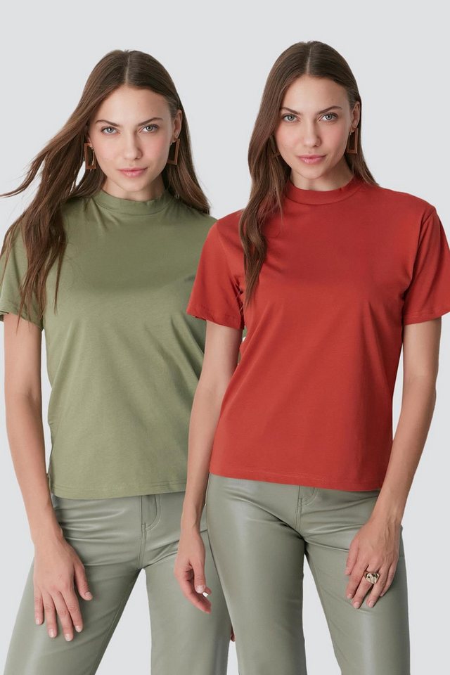 C&CITY Pyjamaoberteil Kurzarm Basic T-Shirt Set von C&CITY