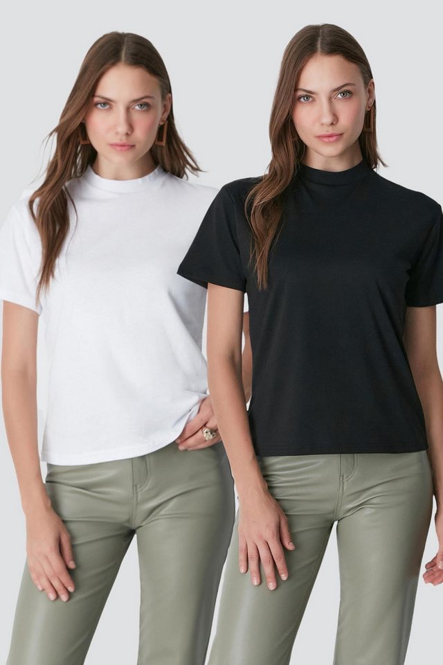 C&CITY Pyjamaoberteil Kurzarm Basic T-Shirt Set von C&CITY