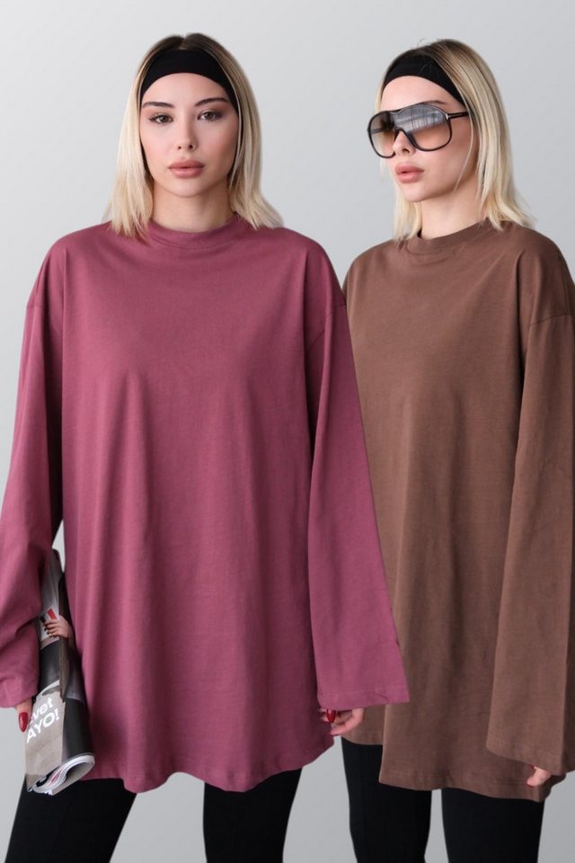 C&CITY Pyjamaoberteil Weitärmeliges Oversize-T-Shirt im 2er-Pack 964 Schwarz/Weiß C&CITY Pyjamaoberteil Weitärmeliges Oversize-T-Shirt im 2er-Pack 964 Schwarz/Weiß von C&CITY