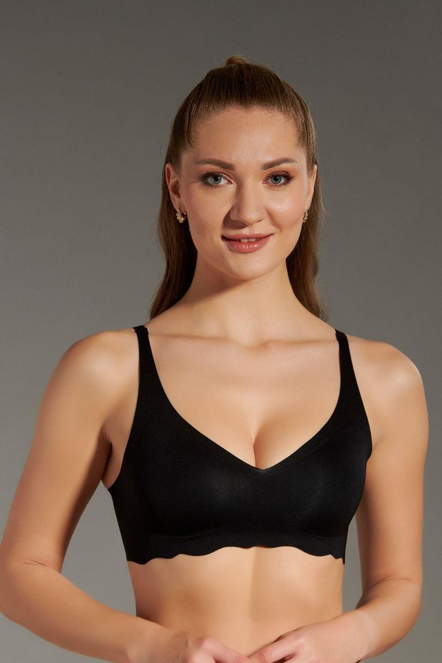 C&CITY Schalen-BH Nahtloser Laser-Entfernbarer Gepolsterter Bralette von C&CITY