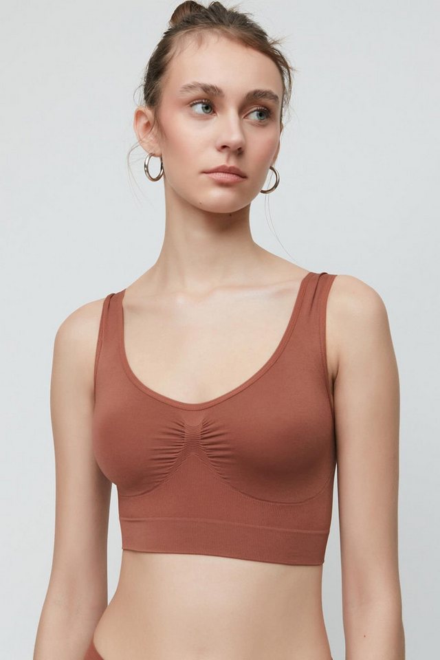 C&CITY Schalen-BH Nahtloses Bustier mit breiten Trägern von C&CITY