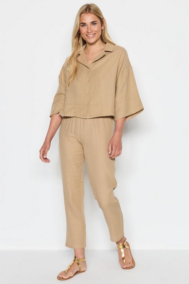 C&CITY Schlafanzug Bio-Baumwolle Musselin Kurzarm Hose Set von C&CITY