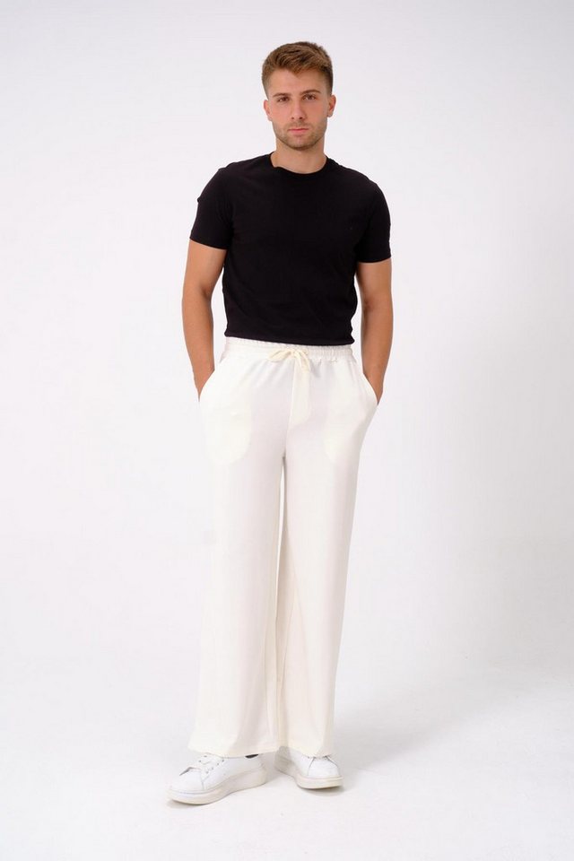 C&CITY Schlafanzug Herren Baggy Jogginghose mit elastischem Bund von C&CITY