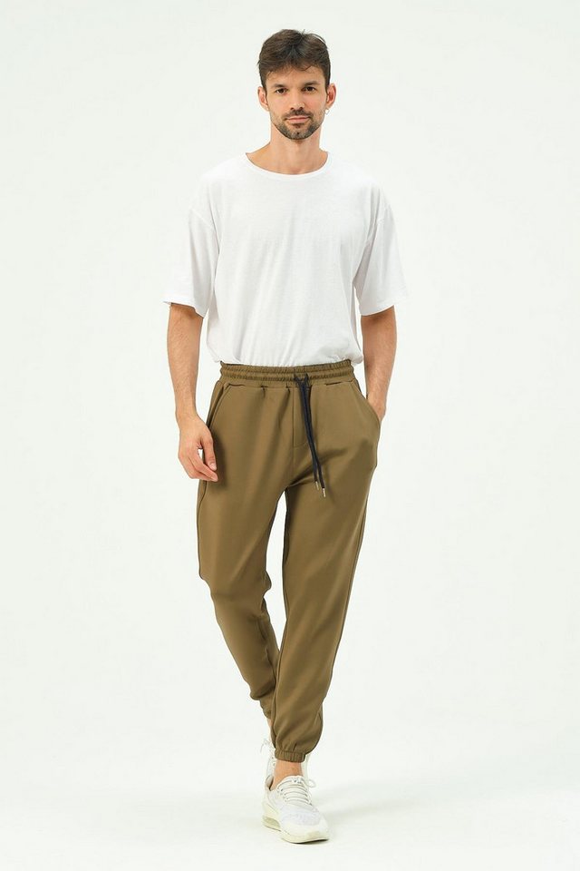 C&CITY Schlafanzug Herren Jogginghose mit elastischem Bund und Seitentasche von C&CITY