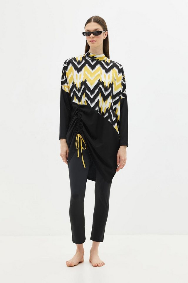 C&CITY Schwimmanzug Gemustertes Komfort-Fit 4-teiliges Badeanzug-Set von C&CITY