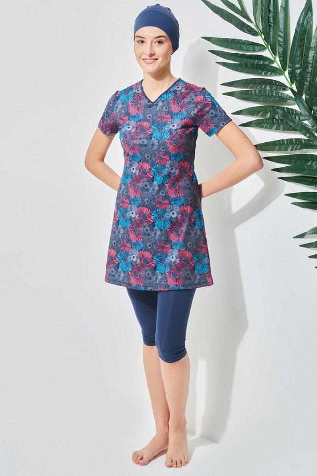 C&CITY Schwimmanzug Kurzarm Halbbedeckter Bescheidener Badeanzug C&CITY Schwimmanzug Kurzarm Halbbedeckter Bescheidener Badeanzug von C&CITY