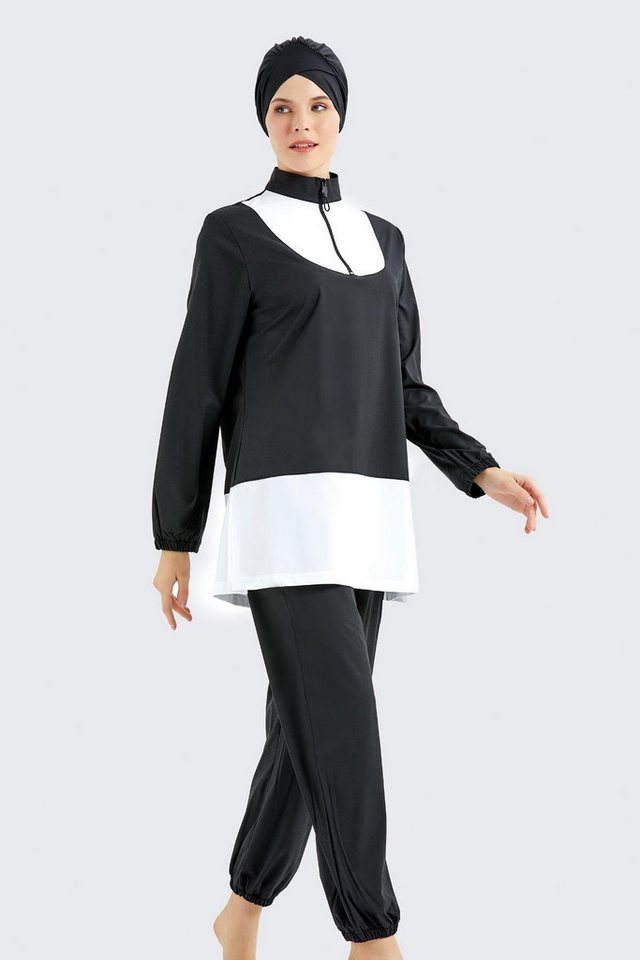 C&CITY Schwimmanzug Vollständig bedeckter 4-teiliger Hijab-Badeanzug 4130 Schwarz/Weiß C&CITY Schwimmanzug Vollständig bedeckter 4-teiliger Hijab-Badeanzug 4130 Schwarz/Weiß von C&CITY