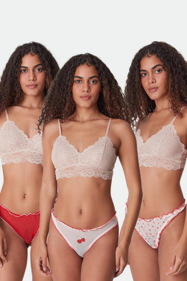 C&CITY String 3er-Pack Tanga-Slips 582 Weiß/Rot/Rosa C&CITY String 3er-Pack Tanga-Slips 582 Weiß/Rot/Rosa von C&CITY