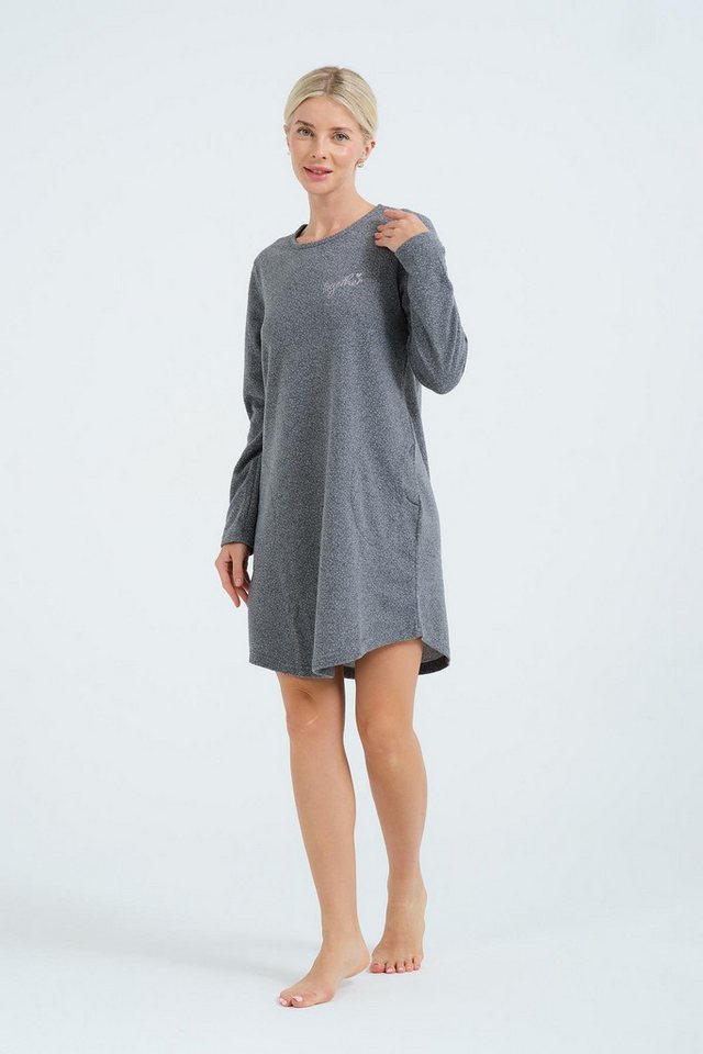 C&CITY Tunika Langarm Hauskleid von C&CITY