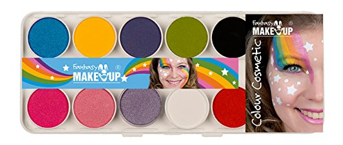 Kreul 37074 - Fantasy Aqua Make Up Girls, Malkasten 10 Farben, 2 Schwämme, 2 Pinsel, Schminke von Kreul