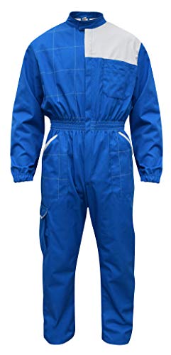 C.B.F. Balducci Group für Herren Arbeitsanzug aus 100% Baumwolle mit mehreren Taschen,Ohne Gummizug an den Handgelenken,langarm Mittel Hellblau/grau von C.B.F. Balducci Group