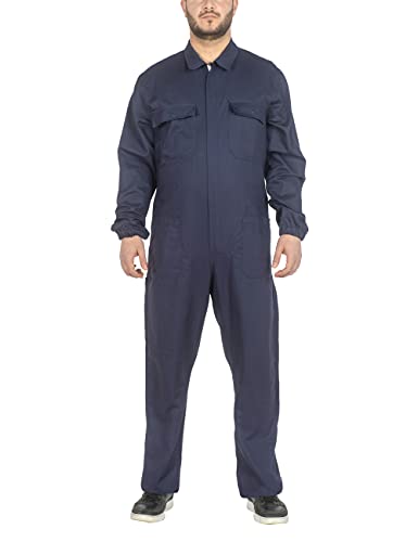C.B.F. Balducci Group für Herren Arbeitsanzug aus 100% Baumwolle mit mehreren Taschen,Ohne Gummizug an den Handgelenken,langarm Mittel Blau von C.B.F. Balducci Group
