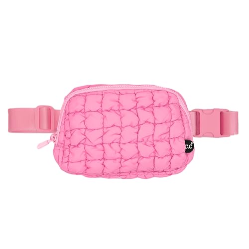 C.C Gürteltasche für Damen, Bauchtasche, Crossbody-Taschen für Frauen, modische Hüfttaschen mit verstellbarem Riemen, Geschenke für Frauen, Gepolstert, Rosa, Einheitsgröße, Standard von C.C