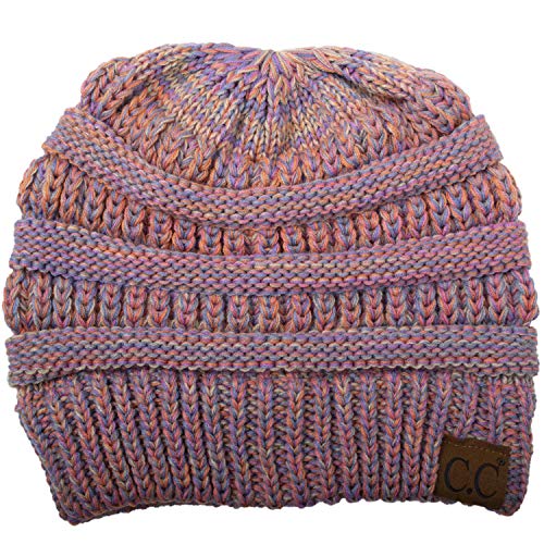 C.C HAT-730 Mütze mit Zopfmuster - Violett - Einheitsgröße von C.C