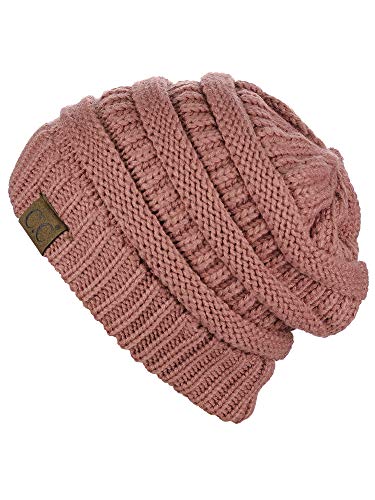 C.C Modische warme weiche dehnbarer lose Strick Beanie Mütze HAT20A, Mauve C.C Modische warme weiche dehnbarer lose Strick Beanie Mütze HAT20A, Mauve von C.C