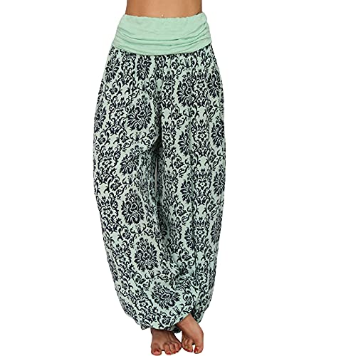 CG Leichte Sommerhose Circle Beach Harem Aladdin Flower Ali Baba Baggy Trousers P209, Mint 502, Einheitsgröße von C.G