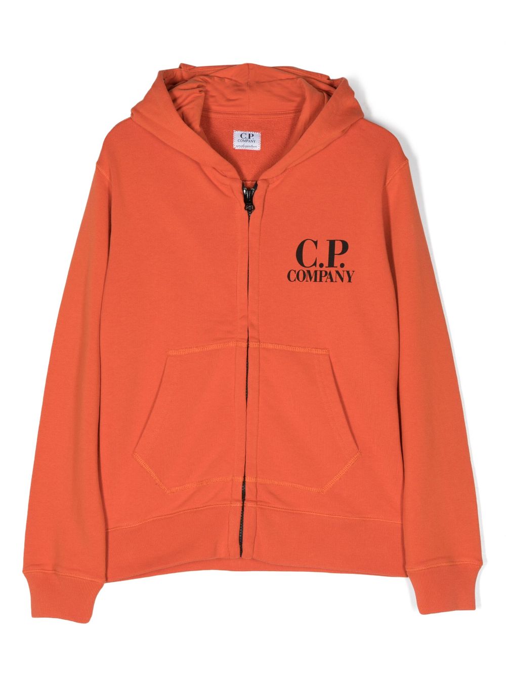 C.P. Company Kids Kapuzenjacke mit Logo-Print - Orange von C.P. Company Kids