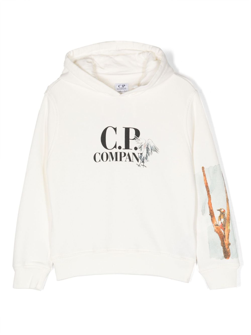 C.P. Company Kids Hoodie mit Logo-Print - Weiß von C.P. Company Kids