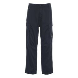 Blaue Cargo-hosen Mit Logo-aufnäher Für Herren von C.P. Company