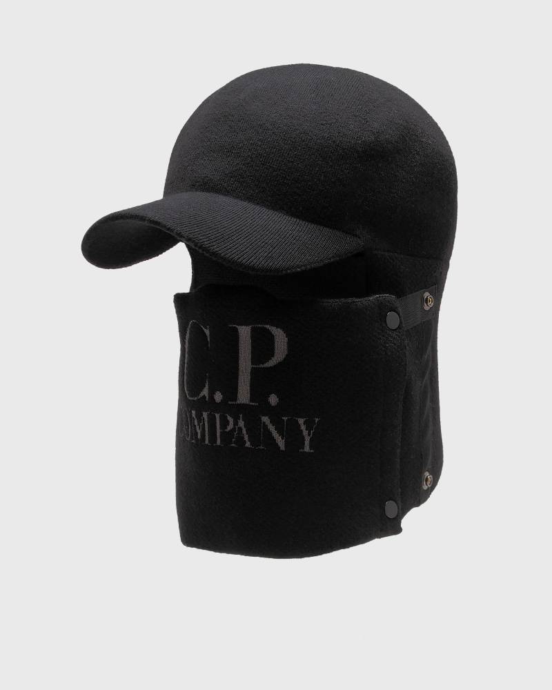 C.P. Company ACCESSORIES KNIT CAP IN EXTRAFINE MERINO WOOL men Caps black in Größe:L von C.P. Company